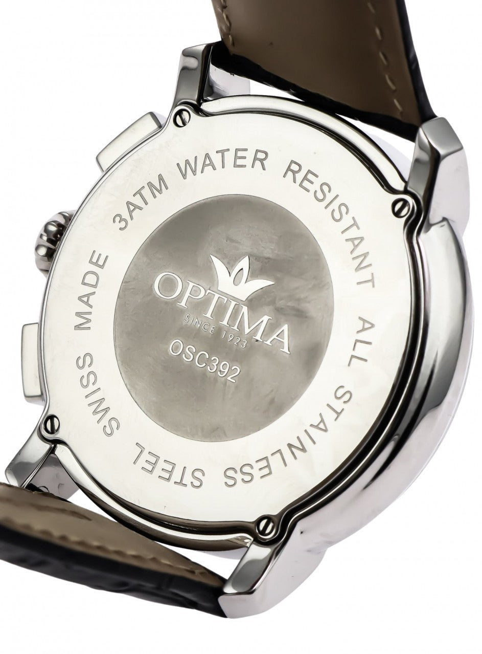 Optima - Swiss Chronograph - OSC399-SL-1 -OSC392-SL-1A в черен цвят