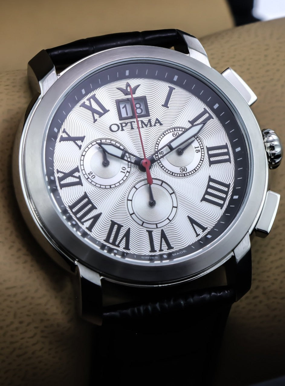 Optima - Swiss Chronograph - OSC399-SL-1 -OSC392-SL-1A в черен цвят