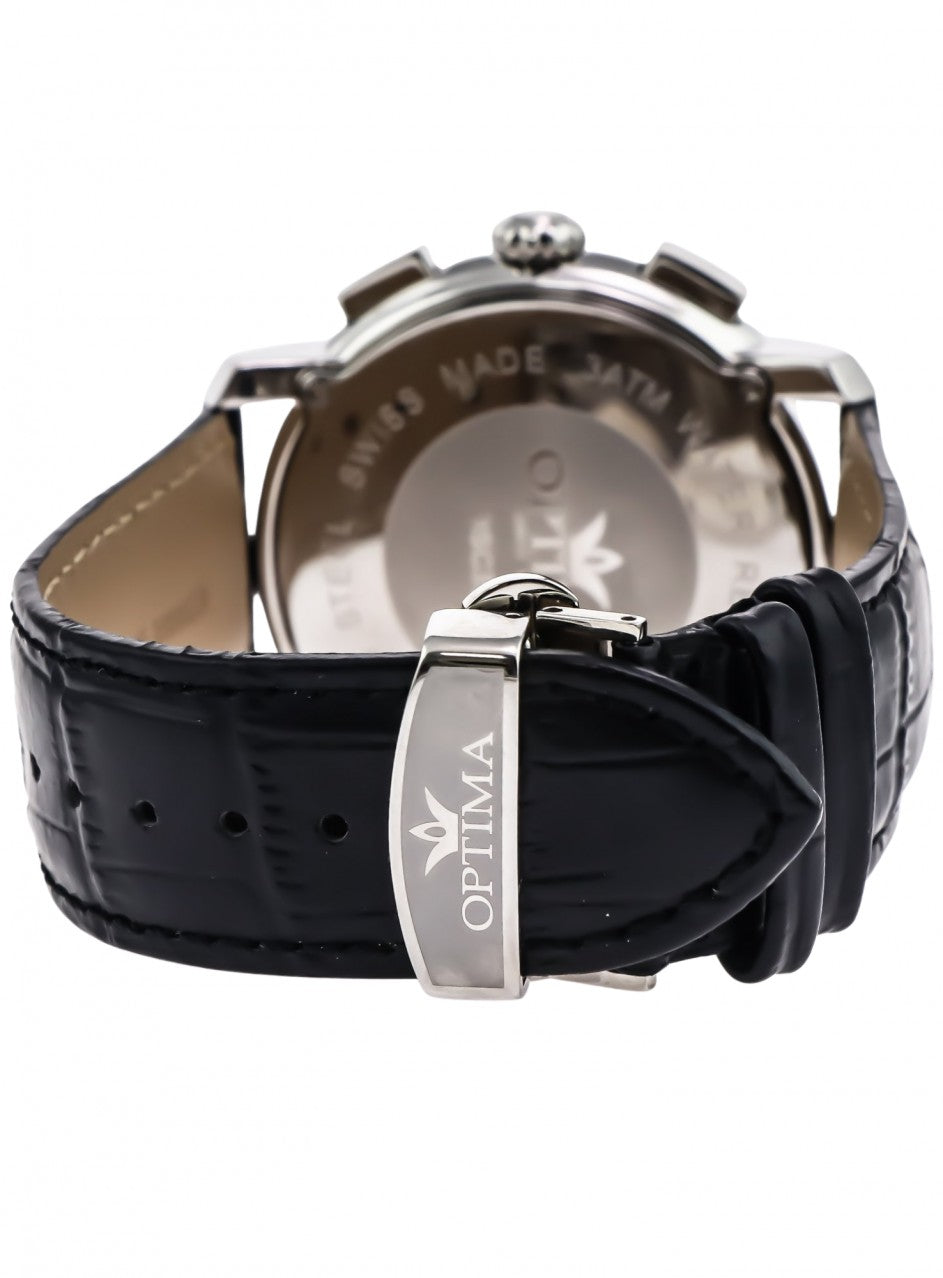 Optima - Swiss Chronograph - OSC399-SL-1 -OSC392-SL-1A в черен цвят