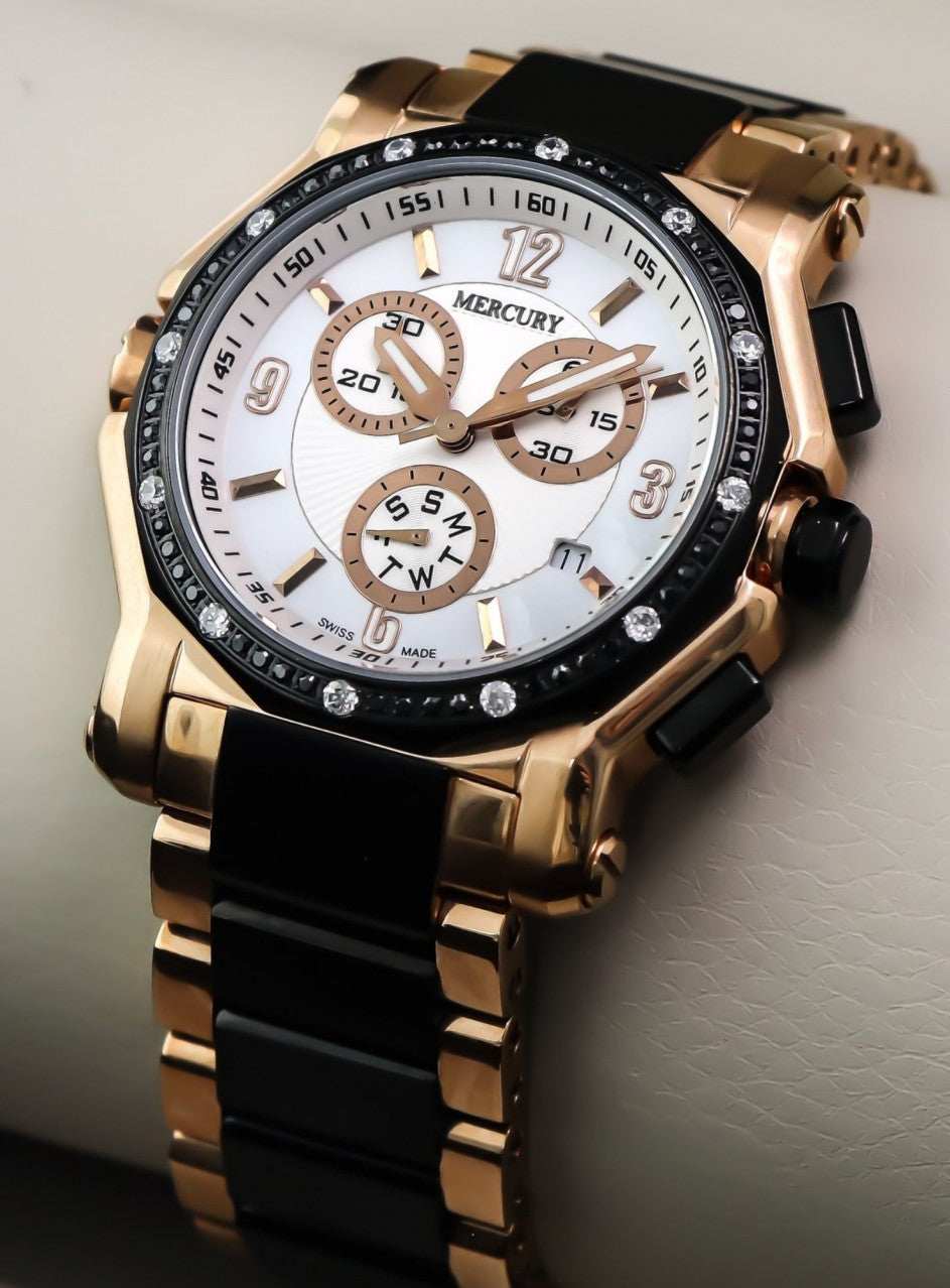 Mercury - Swiss Watch - ME10205-SX-3 -ME1075-RB-S-7 в черен/златист цвят