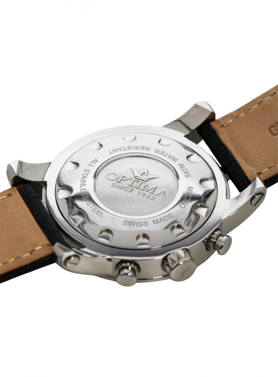 Optima - Swiss Watch - OSC299-SL-1 -OSC299-SL-1 в черен цвят