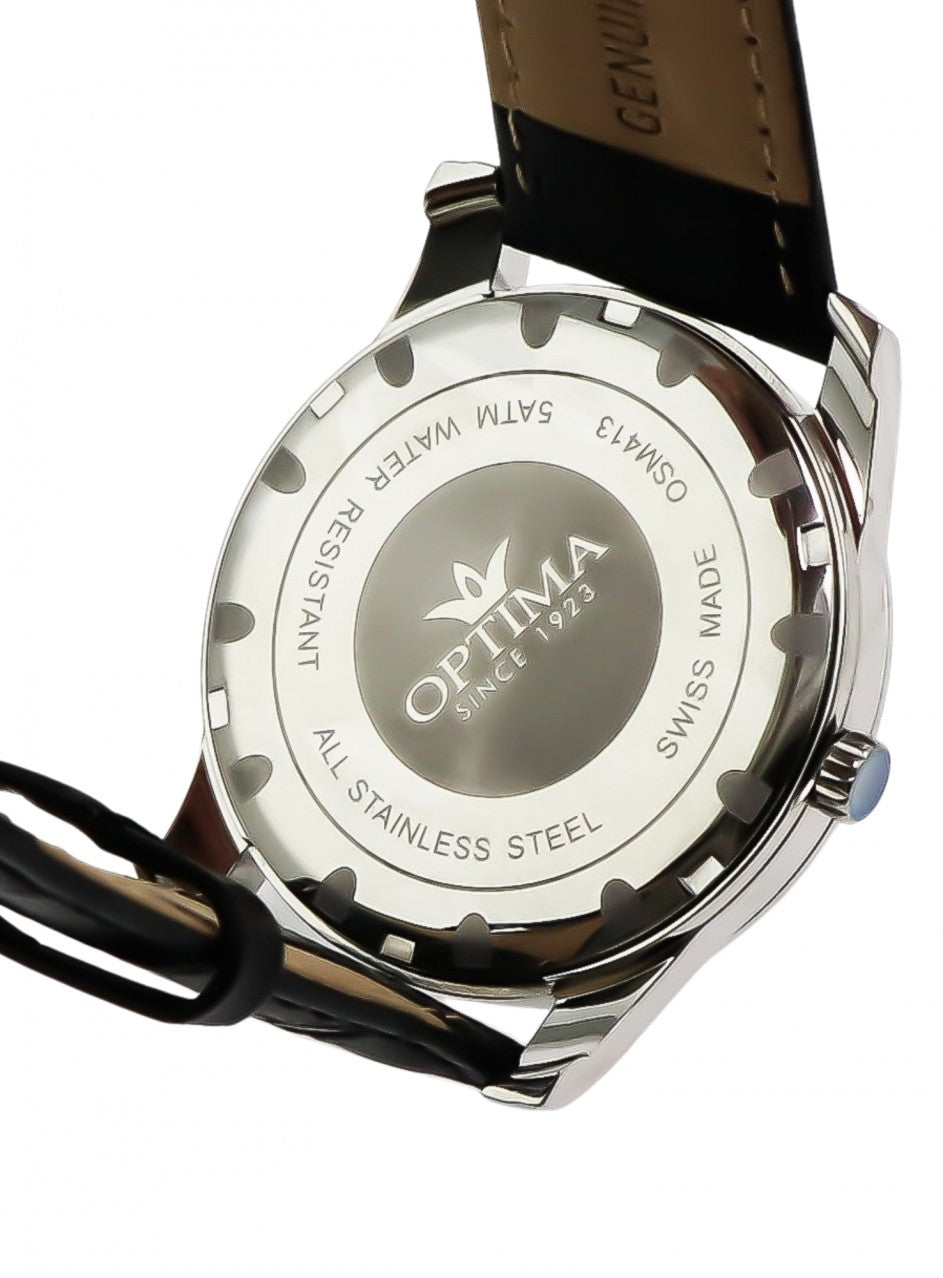 Optima - Swiss Watch - OSM413-SL-3 -OSM413-SL-3 в черен цвят