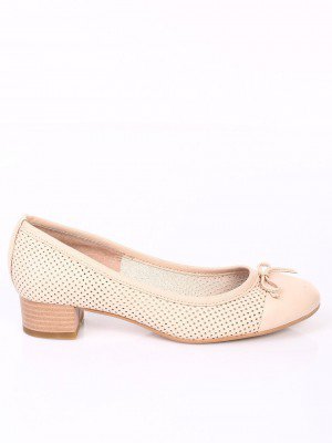 Ежедневни дамски обувки от естествена кожа 3AB-16313 beige