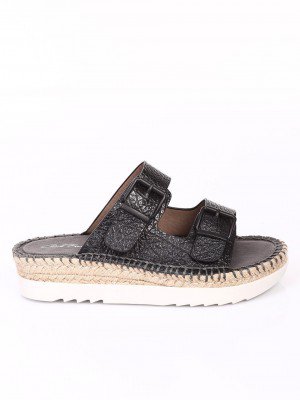 Ежедневни дамски чехли в черно 5B-16182 black
