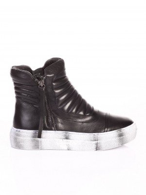 Ежедневни дамски боти от естествена кожа 2I-16443 black