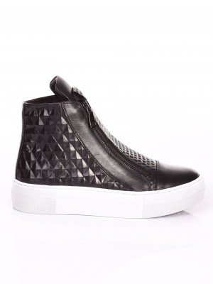 Ежедневни дамски боти от естествена кожа 2I-16449 black