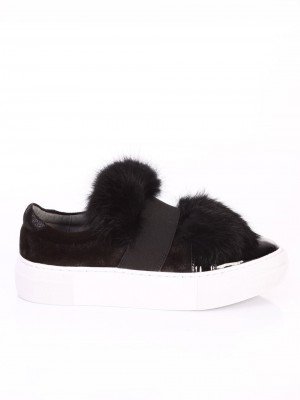 Ежедневни дамски обувки от естествен лак 3I-16451 black