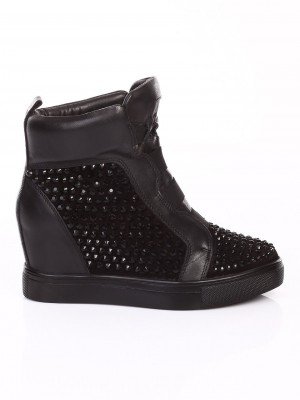 Ежедневни дамски боти от естествена кожа 2I-16455 black