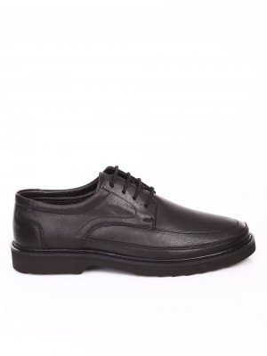 Спортно-елегантни мъжки обувки от естествена кожа  7AT-16885 black
