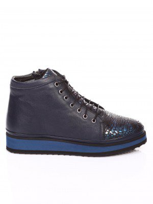 Ежедневни дамски боти от естествена кожа 2AT-16837 dk.blue