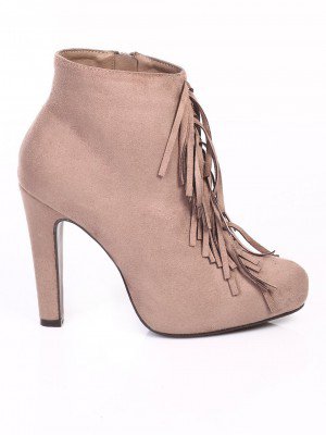 Елегантни дамски боти в бежово 2L-16586 beige