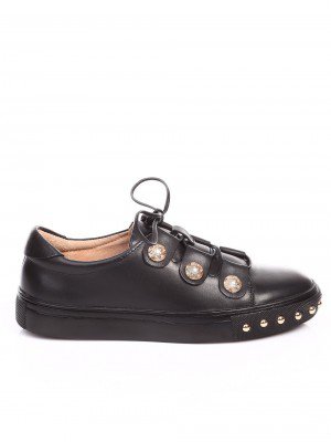 Ежедневни дамски обувки от естествена кожа 3I-17284 black