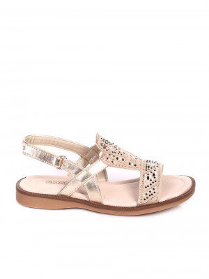  Ежедневни детски сандали в бежово 17P-17013 dk.beige