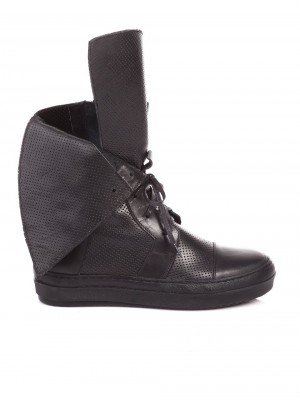 Ежедневни дамски боти от естествена кожа 2AB-17552 black