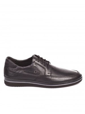 Спортно-елегантни мъжки обувки от естествена кожа 7AT-17604 black