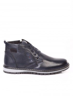 Ежедневни мъжки боти от естествена кожа  6AT-171179 dk.blue