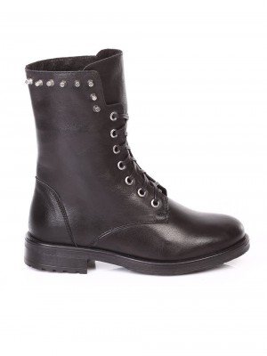 Ежедневни дамски боти от естествена кожа 2AB-171057 black