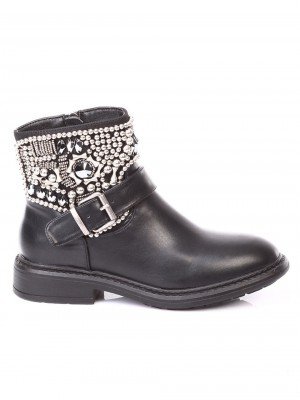 Дамски боти от еко кожа в черно 2B-171079 black