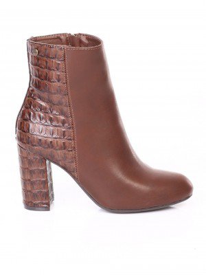 Дамски боти от еко кожа в кафяво 2L-17901 brown