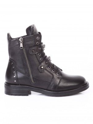 Ежедневни дамски боти от естествена кожа 2AB-171212 black