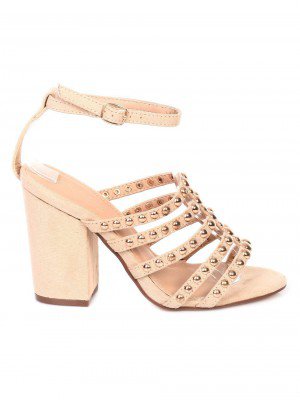 Елегантни дамски сандали на ток в бежово 4M-18286 beige