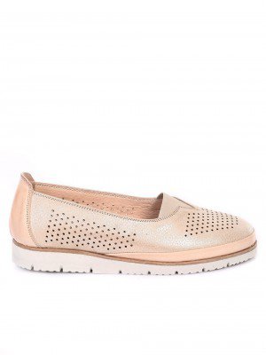 Ежедневни дамски обувки от естествена кожа 3AT-18538 beige 