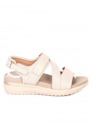 Ежедневни дамски сандали на платформа в бежово 4H-18354 off white