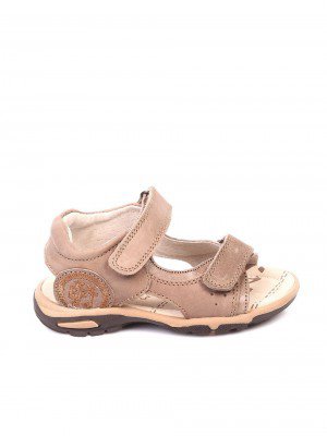 Ежедневни детски сандали от естествен набук 17K-18079 khaki