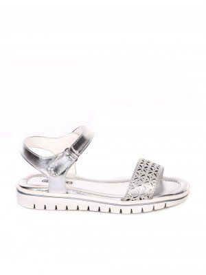 Ежедневни детски сандали в сребристо 17P-18065 silver
