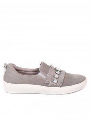 Ежедневни дамски обувки от естествен велур 3I-18248 grey