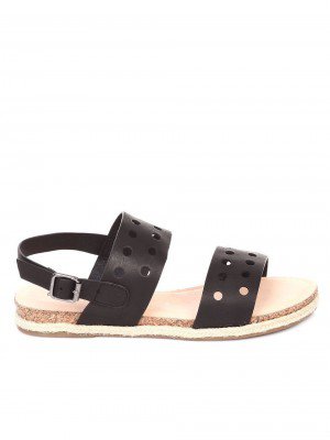 Ежедневни дамски сандали от естествена кожа 4N-18128 black