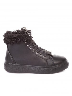 Ежедневни дамски боти в черно 2U-18633 black 