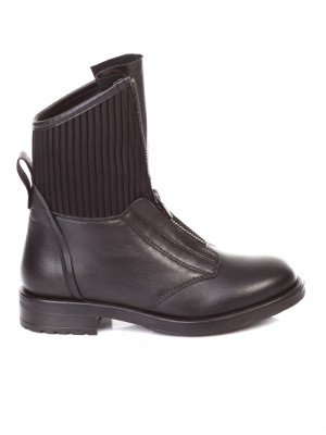 Ежедневни дамски боти от естествена кожа 2AB-18897 black