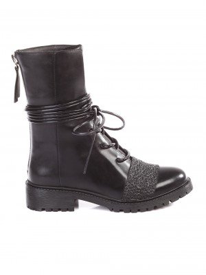 Ежедневни дамски боти от естествена кожа 2AB-18876 black