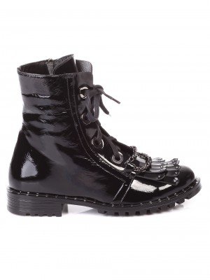 Ежедневни дамски боти от естествен лак 2AT-181159 black