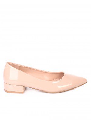 Ежедневни дамски обувки от лак в бежово 3W-19096 beige