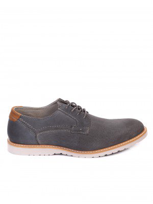 Ежедневни мъжки обувки от естествен набук 7N-19093 grey