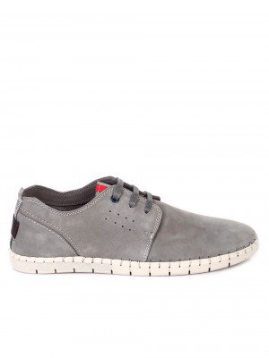 Ежедневни мъжки обувки от естествен набук 7W-19101 grey