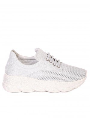 Ежедневни дамски обувки от естествена кожа 3AT-19475 off white