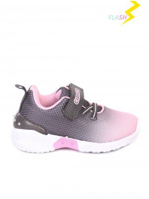 Ежедневни детски обувки със светещи елементи 18K-19217 d.grey/pink