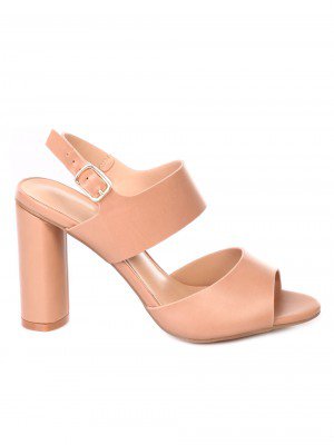 Елегантни дамски сандали на ток в бежово 4F-19255 beige
