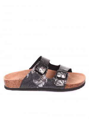 Ежедневни дамски чехли на платформа в черно 5W-19395 black