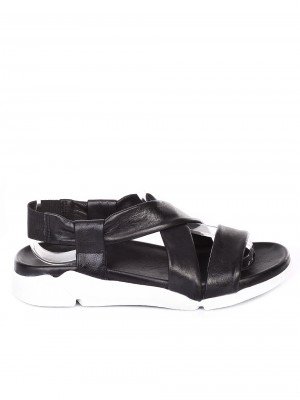 Ежедневни дамски сандали от естествена кожа 4AB-19476 black