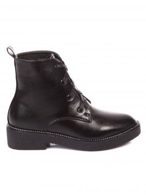 Ежедневни дамски боти в черно 2M-19513 black pu