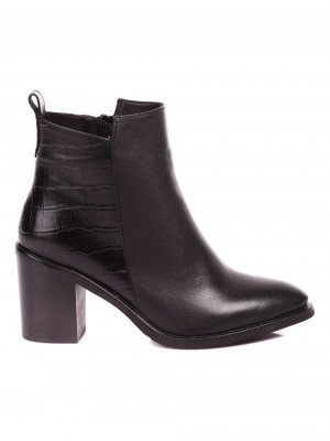 Дамски боти от естествена кожа в черно 2AT-20728 black