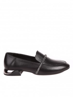 Дамски обувки от естествена кожа в черно 3AT-21257 black - 21758