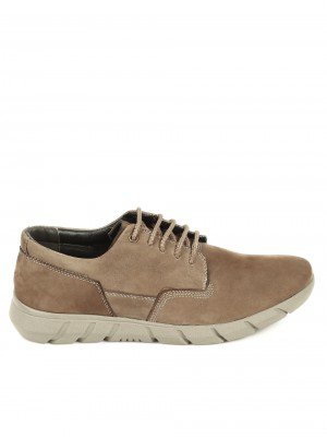 Ежедневни мъжки обувки от естествен набук 7N-21218 beige