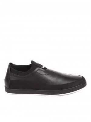 Ежедневни мъжки обувки от естествена кожа 7AT-21291 black