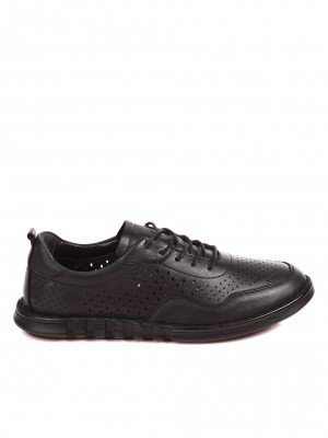 Ежедневни мъжки обувки от естествена кожа 7AT-21296 black