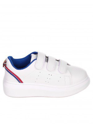 Ежедневни детски кецове в бяло и синьо 18U-21064 white/blue